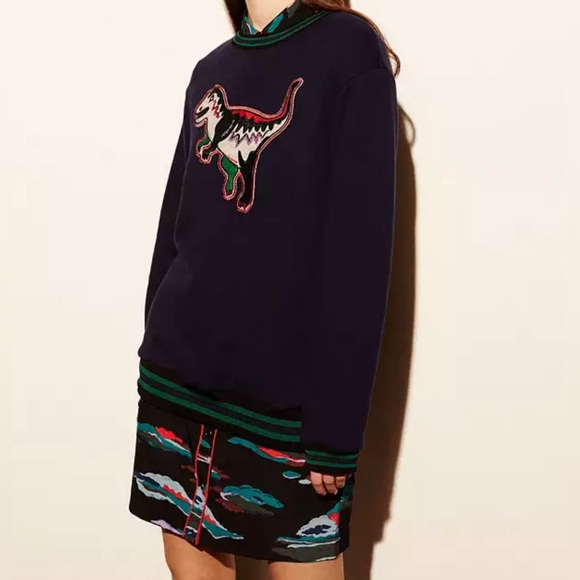 Coach Rexy Sweatshirt Coach Dinosaur Sweatshirt Coach- Varsity